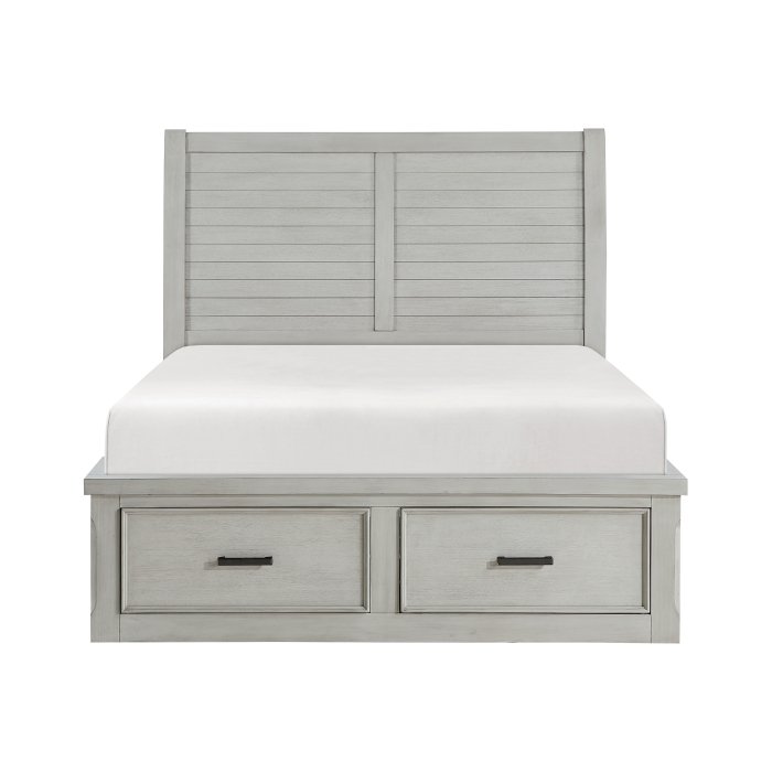 1337K-1CK* California King Platform Bed with Storage Footboard and Side Rails