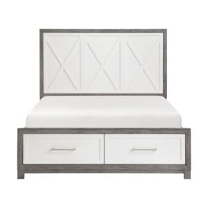 1366F-1* Full Platform Bed with Footboard Storage