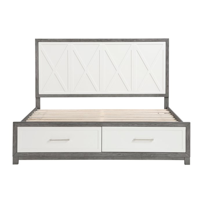 Second image of 1366K-1EK* Eastern King Platform Bed with Footboard Storage