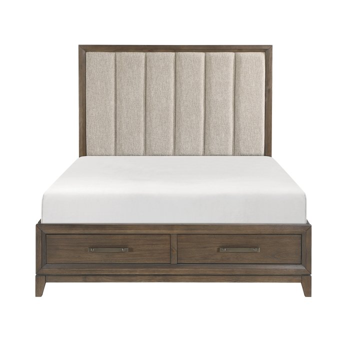 1422KN-1EK* Eastern King Platform Bed with Footboard Storage
