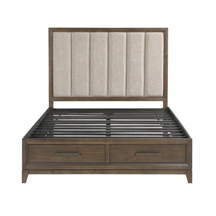 Second image of 1422KN-1EK* Eastern King Platform Bed with Footboard Storage