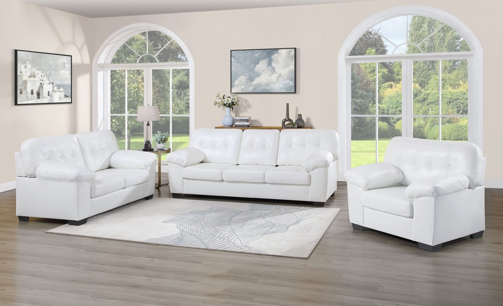 2 Piece Sofa and Loveseat - 9141-1-1-1-1-1-2