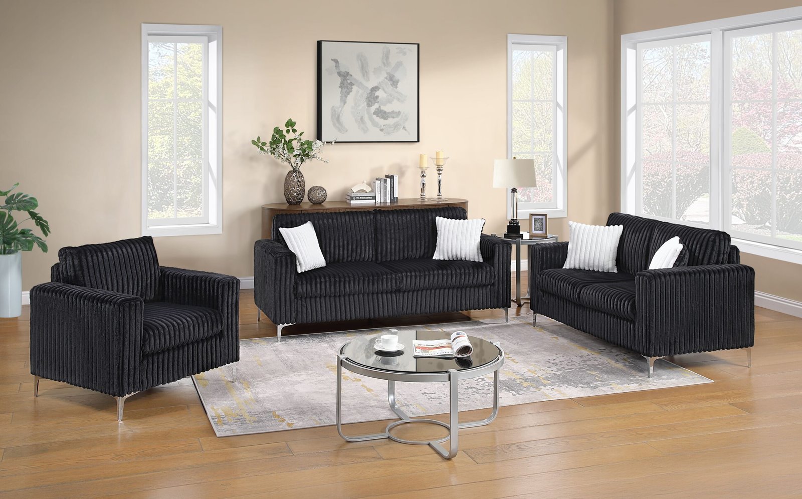 2 Piece Sofa and Loveseat - 1202-1-1-1