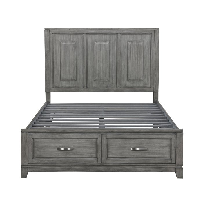 Second image of 1450-1* Queen Platform Bed with Footboard Storage