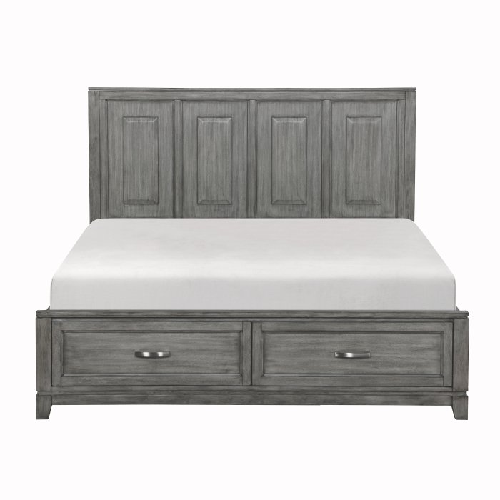 1450K-1EK* Eastern King Platform Bed with Footboard Storage