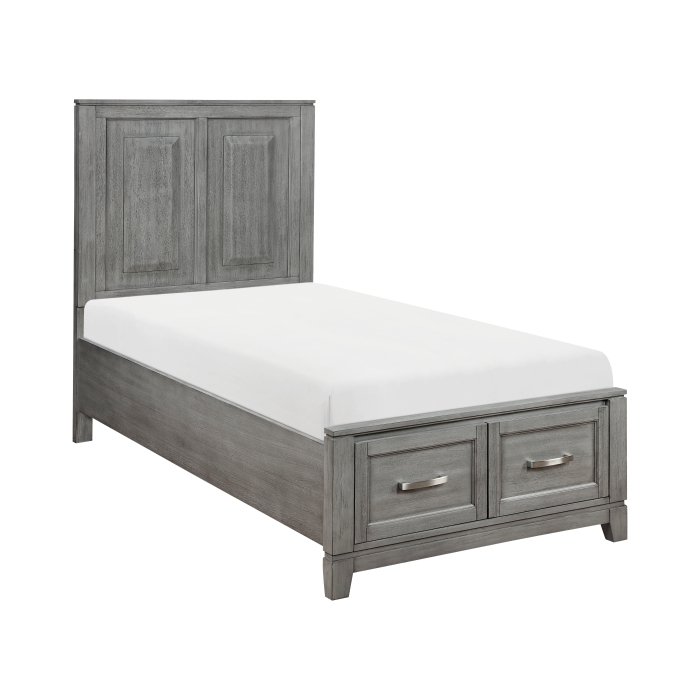 Second image of 1450T-1* Twin Platform Bed with Footboard Storage