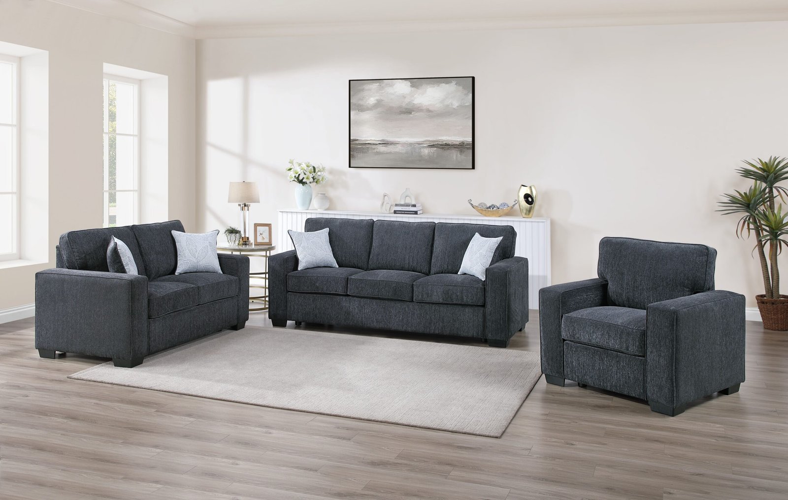 2 Piece Sofa and Loveseat - 9141-1-1-1-1-1-1