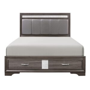 1505K-1EK* Eastern King Platform Bed with Footboard Storage
