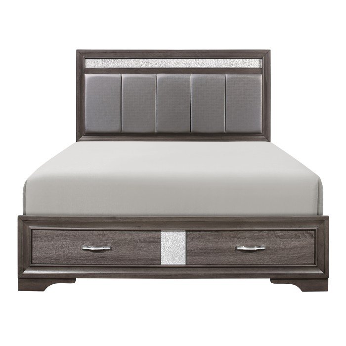 1505K-1EK* Eastern King Platform Bed with Footboard Storage