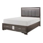 Second image of 1505K-1EK* Eastern King Platform Bed with Footboard Storage