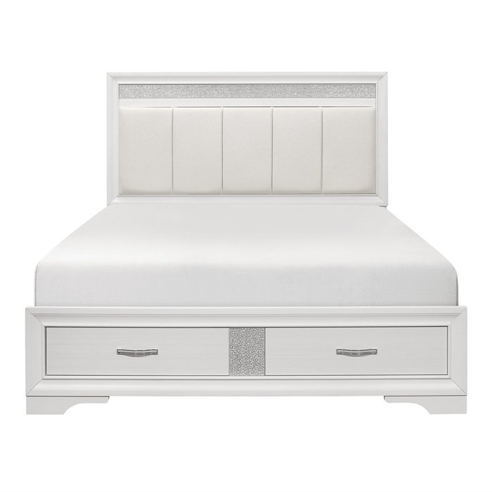 1505W-1* Queen Platform Bed with Footboard Storage