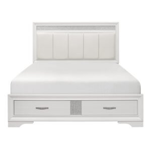 1505WK-1EK* Eastern King Platform Bed with Footboard Storage