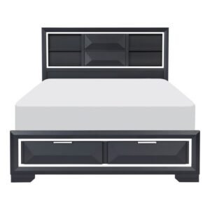 1553K-1CK* California King Platform Bed with Footboard Storage