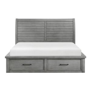 1559DGK-1CK* California King Platform Bed with Storage Footboard and Side Rails