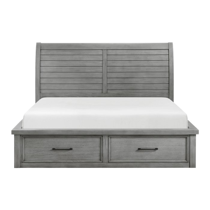 1559DGK-1CK* California King Platform Bed with Storage Footboard and Side Rails