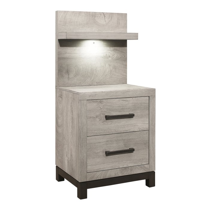 Second image of 1577-4P* Night Stand with Wall Panel