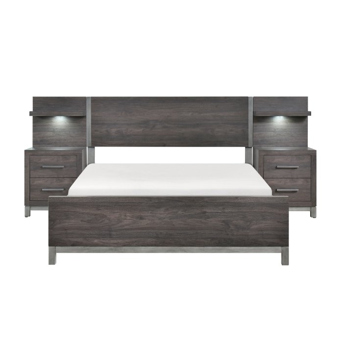 1577DGF-1*WB 5pc Set Full Wall Bed (FB+2NS+2NS-P)