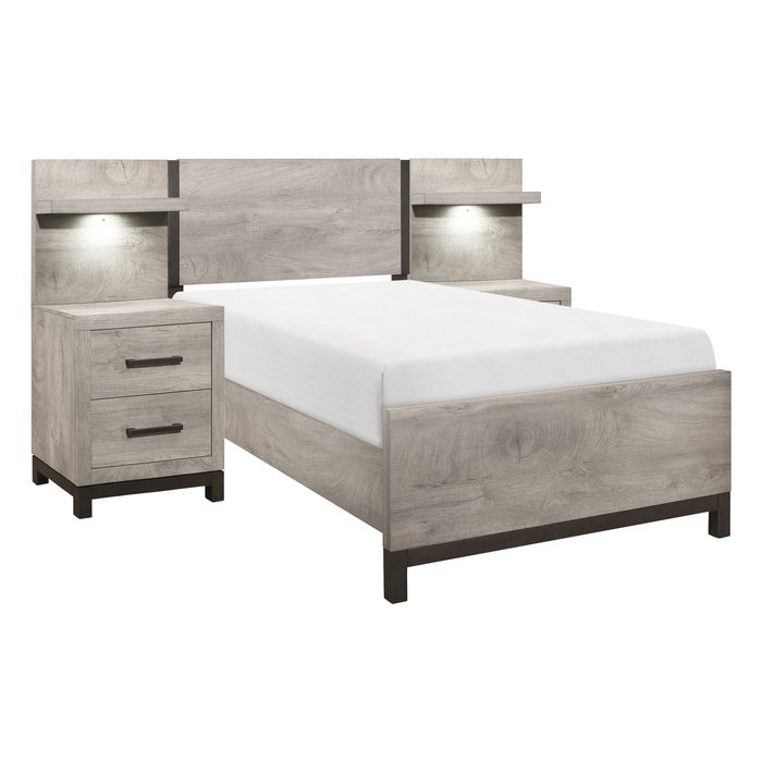 Second image of 1577T-1*WB 5pc Set Twin Wall Bed (TB+2NS+2NS-P)