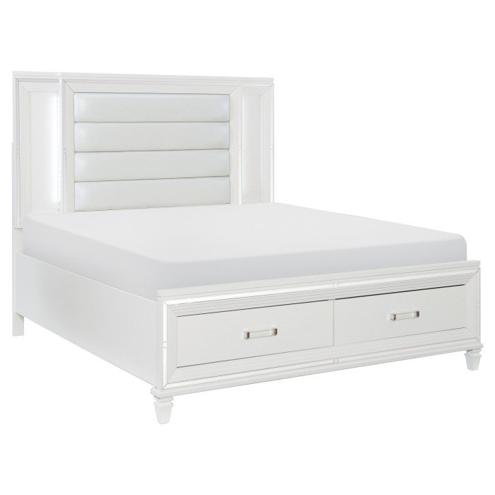 Second image of 1616WK-1EK* Eastern King Platform Bed with LED Lighting and Footboard Storage