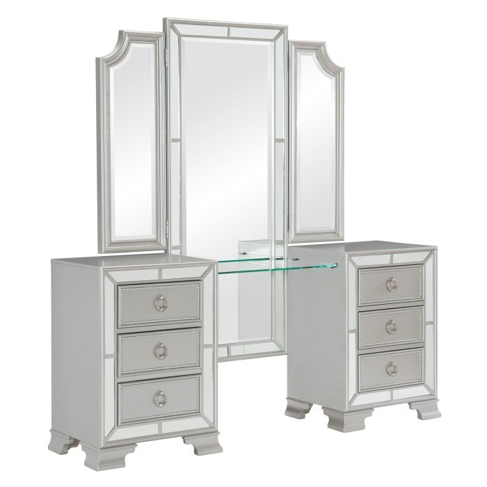 Second image of 1646-15* Vanity Dresser with Mirror