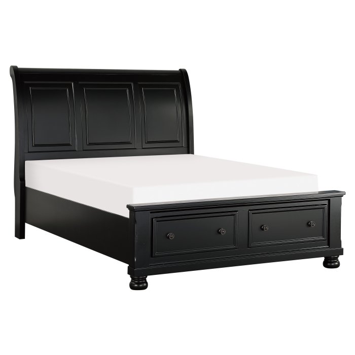 Second image of 1714KBK-1CK* California King Sleigh Platform Bed with Footboard Storage