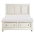 1714KW-1EK* Eastern King Sleigh Platform Bed with Footboard Storage