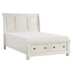 Second image of 1714KW-1EK* Eastern King Sleigh Platform Bed with Footboard Storage