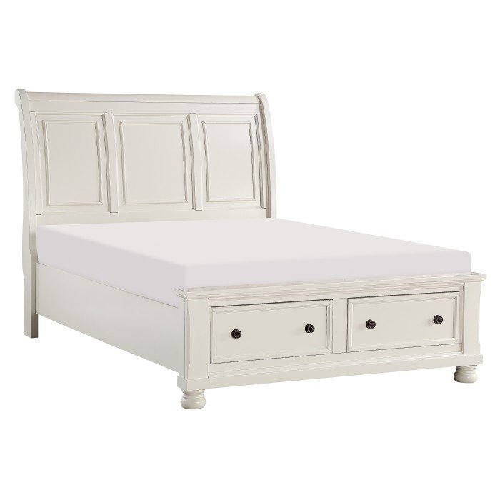 Second image of 1714W-1* Queen Sleigh Platform Bed with Footboard Storage