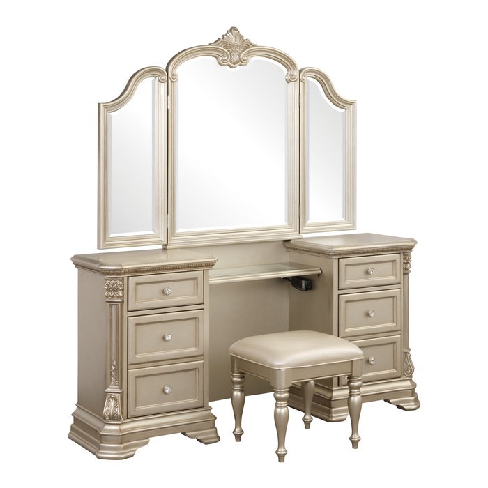 Second image of 1919NC-15* Vanity Dresser with Mirror