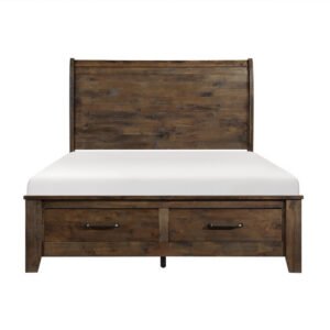 1957K-1EK* Eastern King Sleigh Platform Bed with Footboard Storage