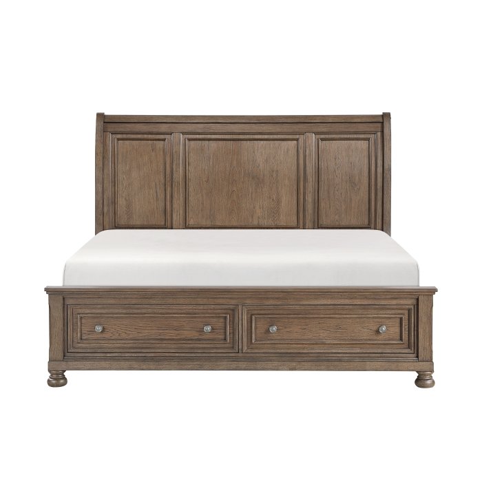 2259KBR-1EK* Eastern King Platform Bed with Footboard Storage