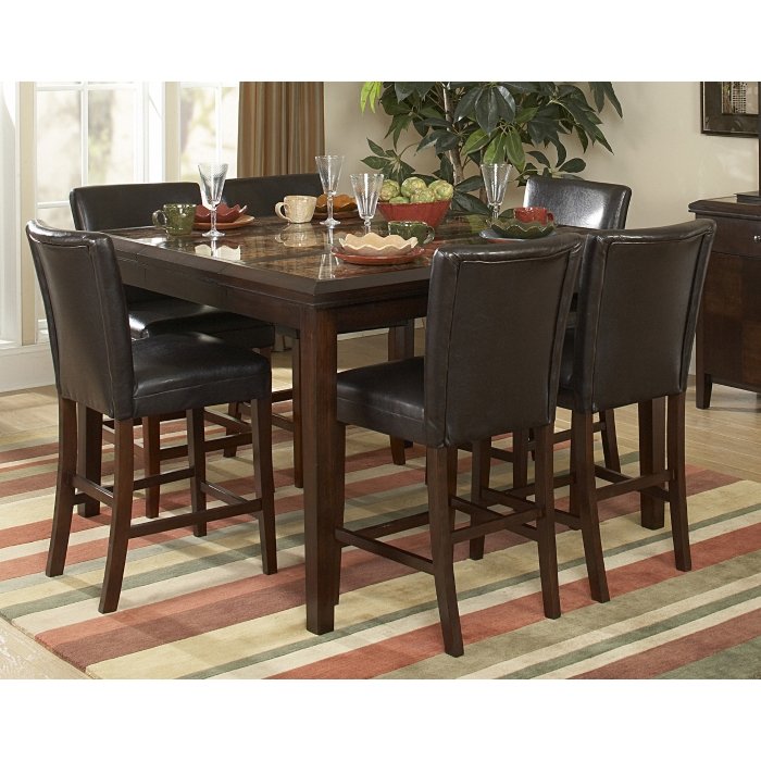 Second image of 3276-24CR COUNTER HEIGHT CHAIR, DARK BROWN P/U