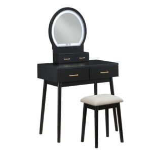 4565BK Dressing Table with Mirror