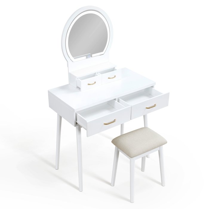 Second image of 4565WH Dressing Table with Mirror