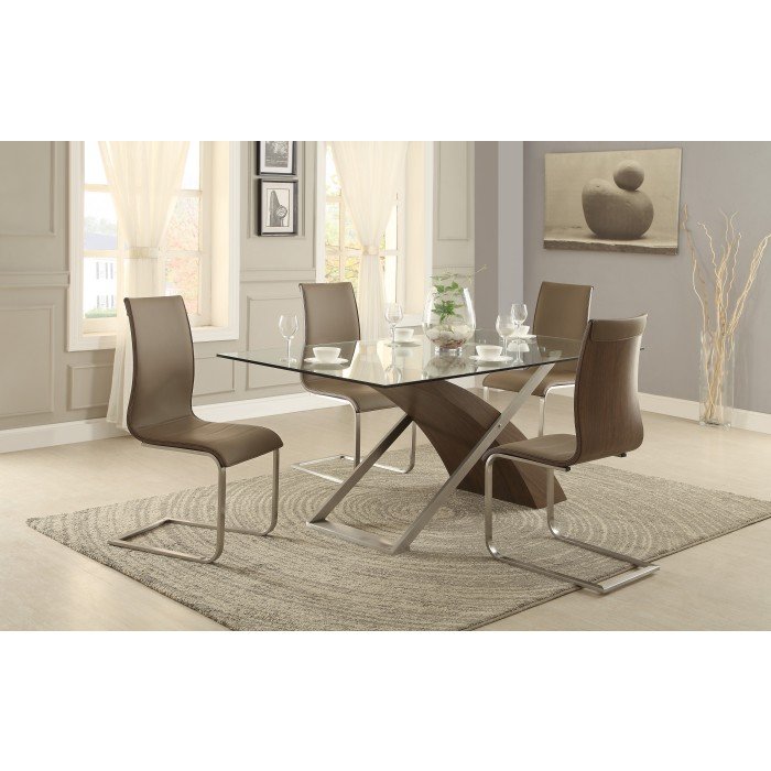 Second image of 5261S-2P Side Chair, PU & Walnut Paper Veneer