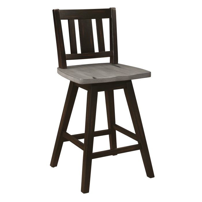 Second image of 5602-24BKS2 Swivel Counter Height Chair