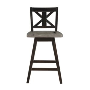 5602-24BK Swivel Counter Height Chair, Black