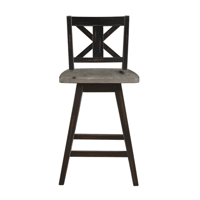 5602-24BK Swivel Counter Height Chair, Black
