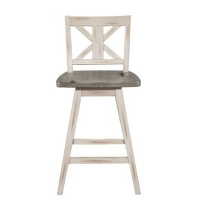 5602-24WT Swivel Counter Height Chair, White