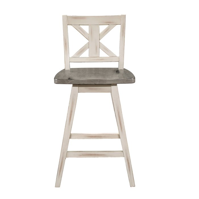 5602-24WT Swivel Counter Height Chair, White