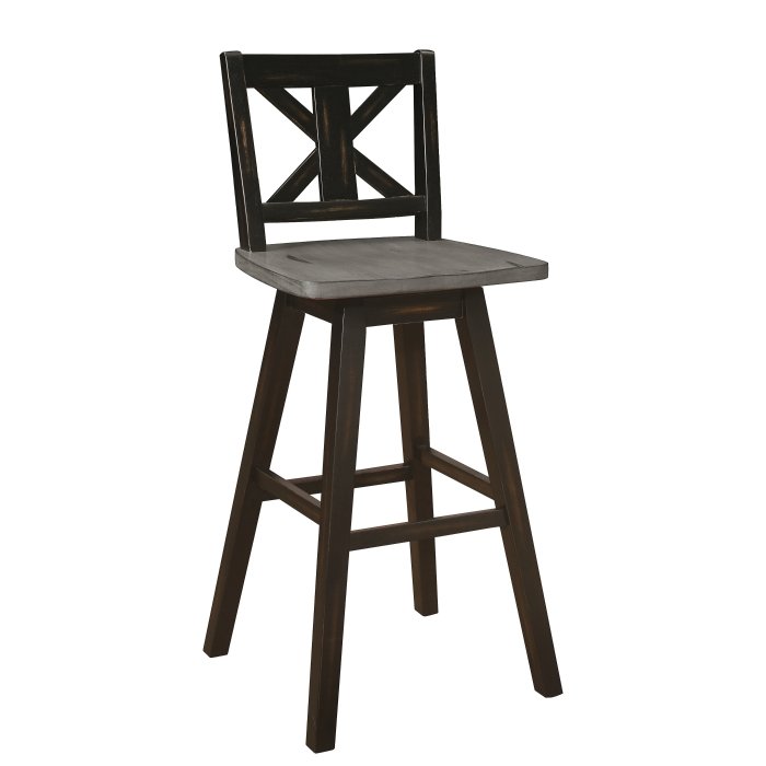 Second image of 5602-29BK Swivel Pub Height Chair