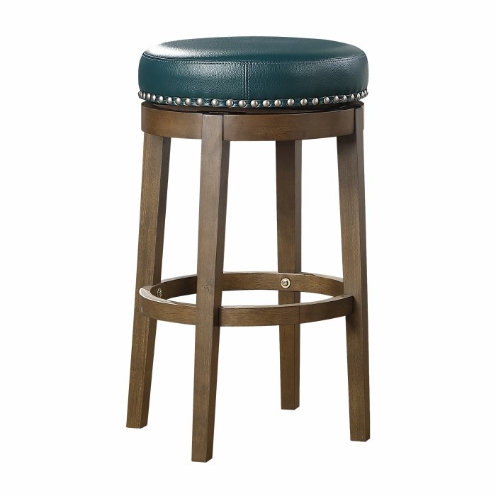 5681GEN-29 Round Swivel Pub Height Stool, Green