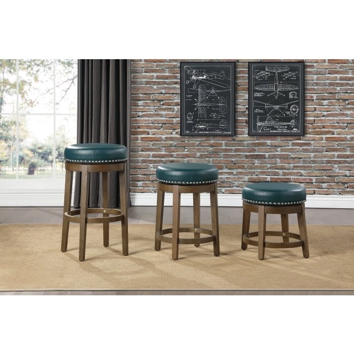 Second image of 5681GEN-18 Round Swivel Stool, Green
