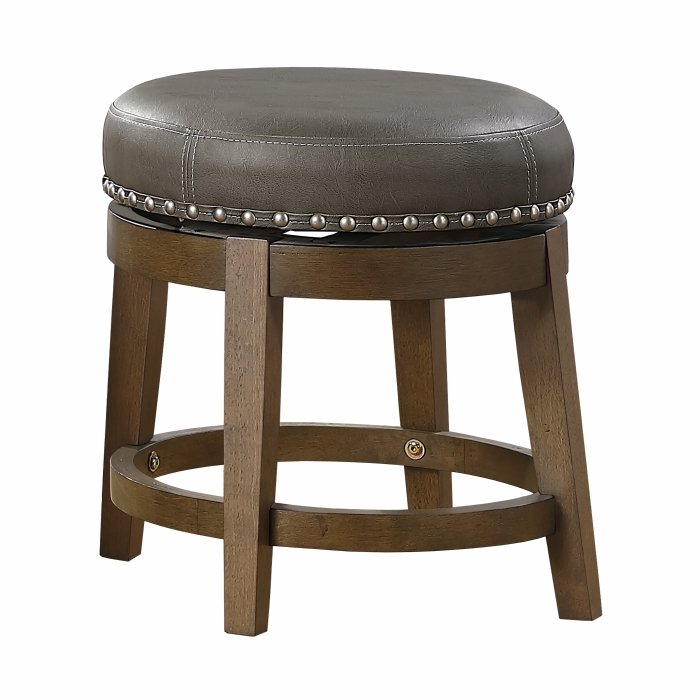 5681GRY-18 Round Swivel Stool, Gray