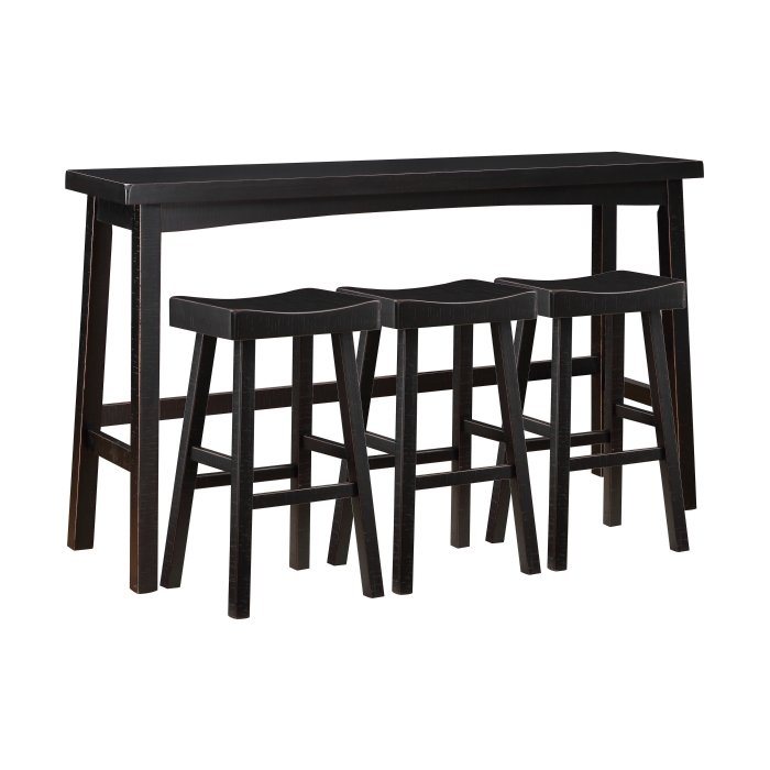 5687BLK-424P 4-Piece Pack Pub Height Set