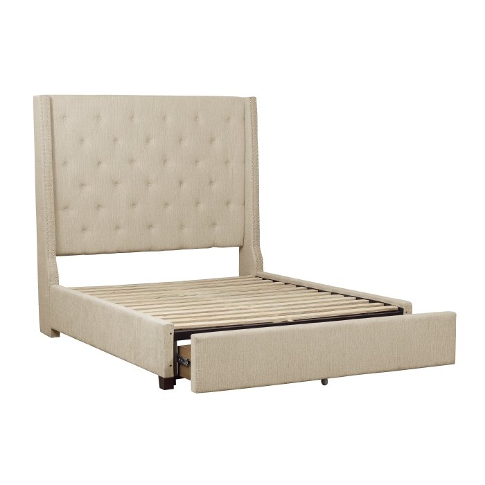 Second image of 5877FBE-1DW* Full Platform Bed with Storage Footboard