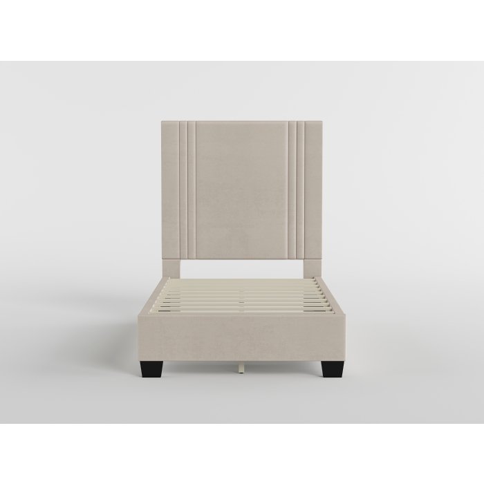 Second image of BHE5878BE-44* 44" Beige Microfiber Platform Bed