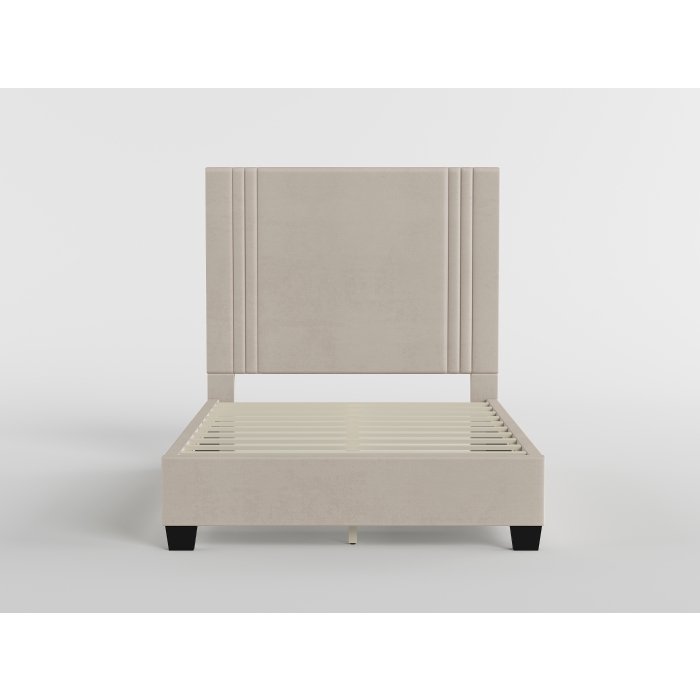 Second image of BHE5878BE-54* 54" Beige Microfiber Platform Bed