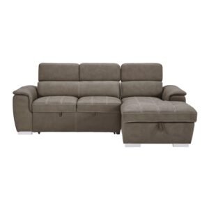 8228TP* 2-Piece Sectional with Adjustable Headrests, Pull-out Bed and Right Chaise with Hidden Storage