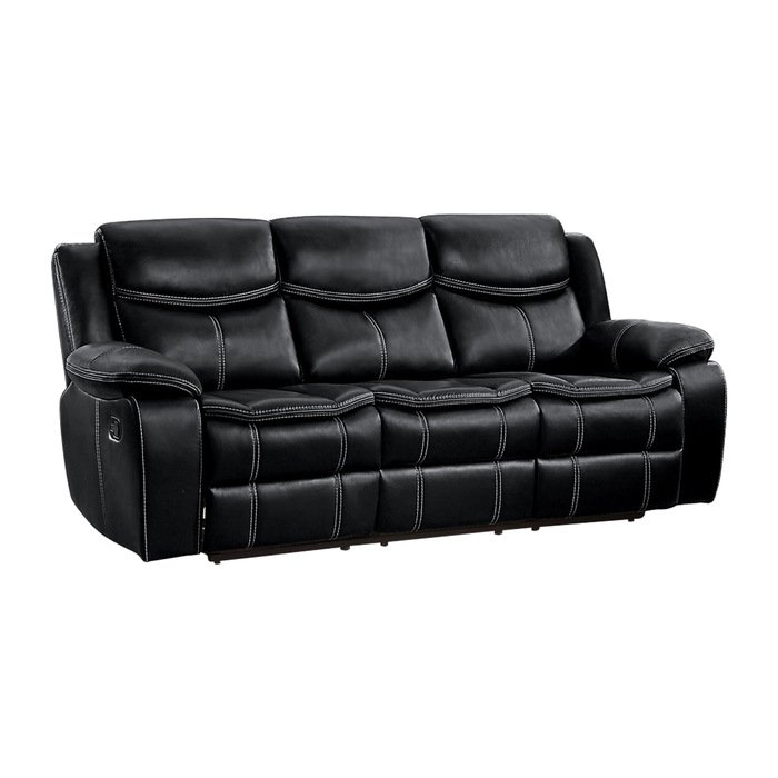 Second image of 8230BLK-3 Double Reclining Sofa